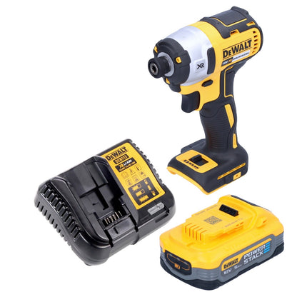 Llave de impacto sin cable DeWalt DCF 887 H1 18 V 205 Nm 1/4" sin escobillas + 1x batería powerstack 5,0 Ah + cargador