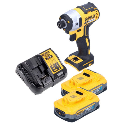 DeWalt DCF 887 H2 Clé à choc sans fil 18 V 205 Nm 1/4" Brushless + 2x batterie Powerstack 5,0 Ah + chargeur