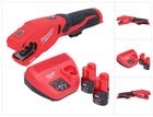 Milwaukee M12 PCSS-202 cortatubos inalámbrico de acero inoxidable 12 V 12 - 28 mm + 2x batería recargable 2.0 Ah + cargador