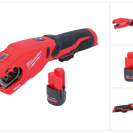 Milwaukee M12 PCSS-251 Akumulatorowy obcinak do rur ze stali nierdzewnej 12 V 12 - 28 mm + akumulator 2,5 Ah - bez ładowarki