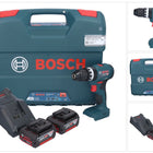 Bosch GSB 18V-45 Taladro percutor profesional sin cable 18 V 45 Nm + 2 acumuladores 4,0 Ah + cargador + maletín en L