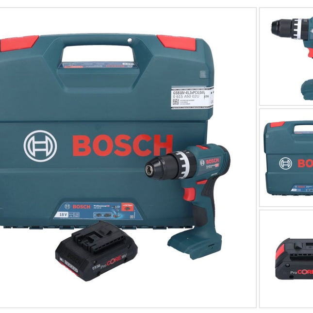 Bosch GSB 18V-45 Professional Akku Schlagbohrschrauber 18 V 45 Nm Brushless + 1x ProCORE Akku 4,0 Ah + L-Case - ohne Ladegerät