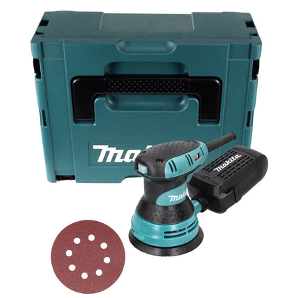 Makita BO 5031 Random orbital sander 300 watt 125 mm + 50x sandpaper K80 + Makpac