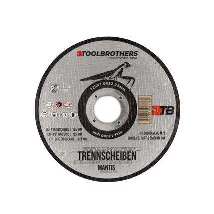 Metabo WE 15-125 Smerigliatrice angolare rapida 1550 W 125 mm + 25x disco da taglio Toolbrothers MANTIS