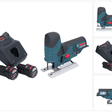 Bosch GST 12V-70 Professional Akku Stichsäge 12 V 70 mm + 2x Akku 2,0 Ah + Ladegerät
