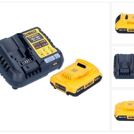 DeWalt DCB 1104 D1 Battery Starter Set 12 V / 18 V 1x batteria 2,0 Ah + caricabatterie DCB 1104
