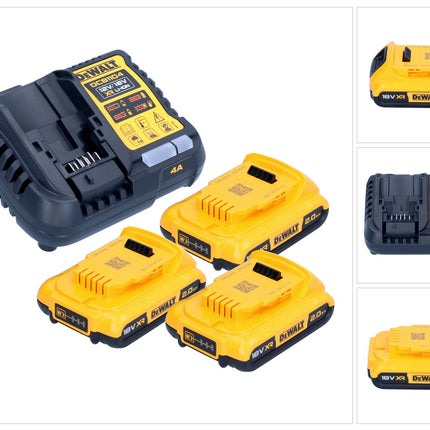 DeWalt DCB 1104 D3 Battery Starter Set 12 V / 18 V 3x battery 2.0 Ah + DCB 1104 charger
