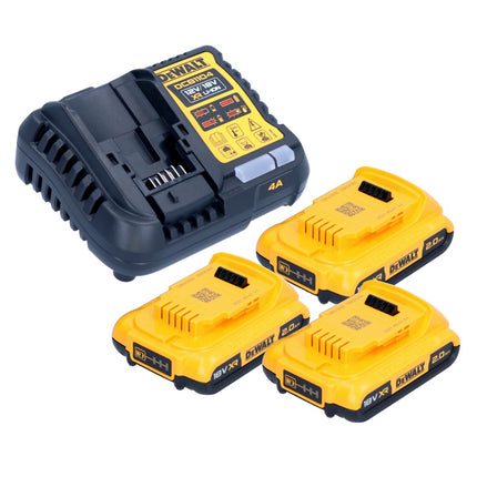 DeWalt DCB 1104 D3 Battery Starter Set 12 V / 18 V 3x battery 2.0 Ah + DCB 1104 charger