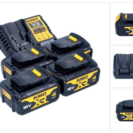 DeWalt DCB 1104 M4 set di avviamento batteria 12 V / 18 V 4x batteria 4,0 Ah + caricatore DCB 1104