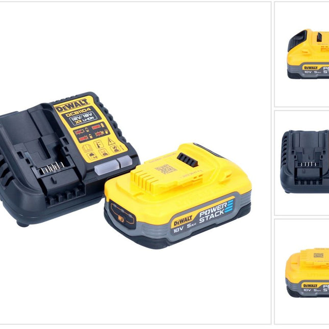 Zestaw startowy akumulatorów DeWalt DCB 1104 H1 12 V / 18 V 1x akumulator Powerstack 5,0 Ah + ładowarka DCB 1104