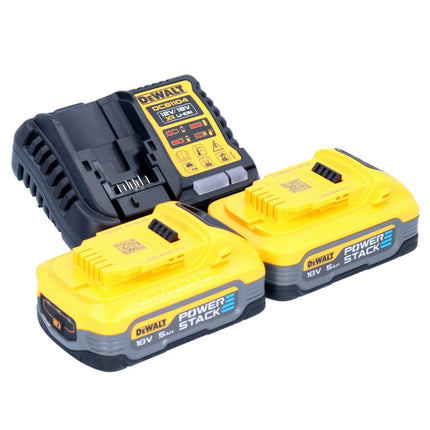 DeWalt DCB 1104 H2 Battery Starter Set 12 V / 18 V 2x batteria Powerstack 5,0 Ah + caricatore DCB 1104