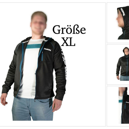 Makita Polar Tec Hoodie Jacke XL mit Kapuze Arbeit und Freizeit ( 98P214-XL ) 100 % Polyester