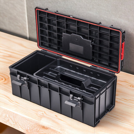 Toolbrothers RHINO Maletín de herramientas Slim ECO Basic Long Edition 22 l IP54 + bandeja de herramientas