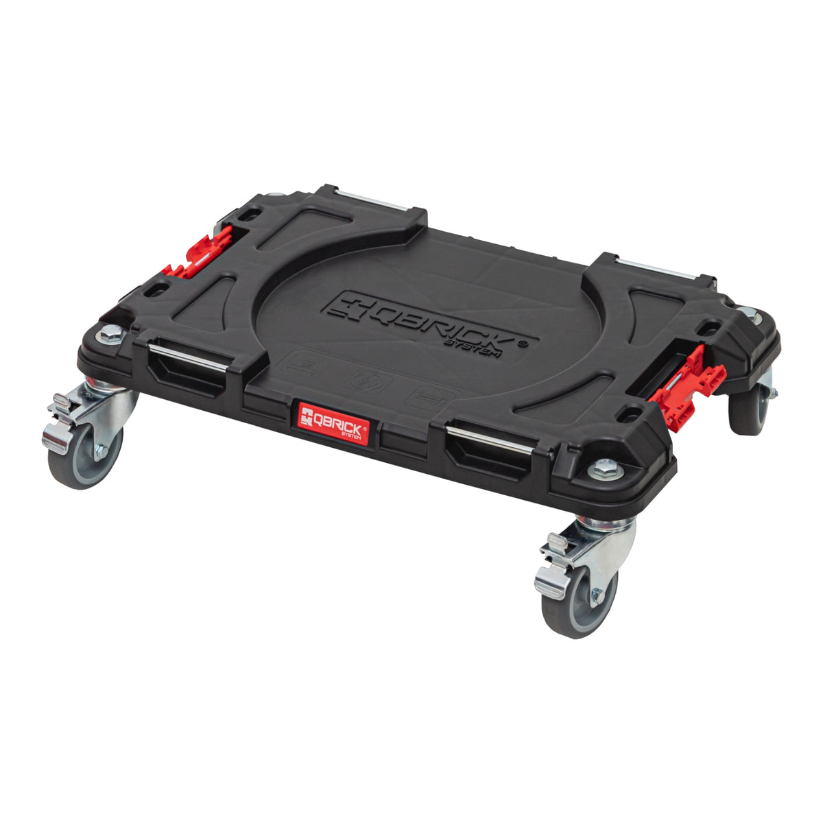 Toolbrothers RHINO L mobiler Transportroller ECO Rollbrett mit Schwenkrädern aus Metall und Bremse