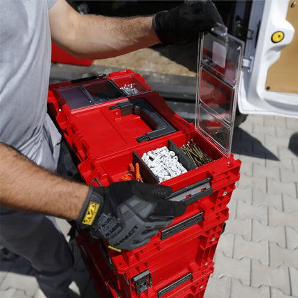 Toolbrothers RHINO XXL Werkzeugkoffer ULTRA Comfort+ Höhe XL 52 l IP66 mit herausnehmbaren Trennwänden