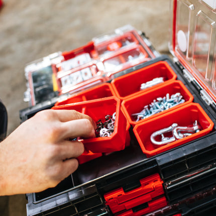 Toolbrothers RHINO XXL Organizer ECO altura M+ cajas 4 l IP66 con cajas extraíbles