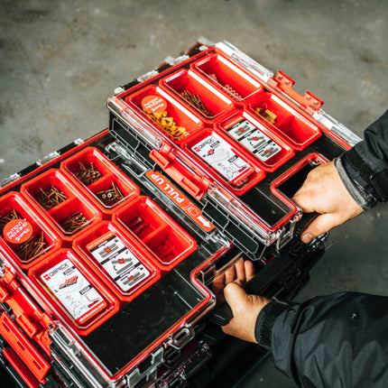 Toolbrothers RHINO XXL Organizer ECO Höhe M Boxen 2,5 l IP66 mit herausnehmbaren Boxen