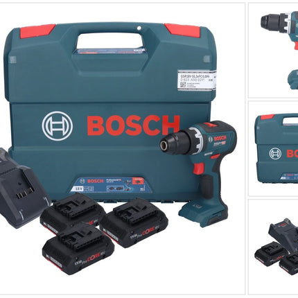 Trapano avvitatore a batteria Bosch GSR 18V-55 Professional 18 V 55 Nm Brushless ( 0615A5002P ) + 3x batteria ProCORE 4,0 Ah + caricabatterie + L-Case