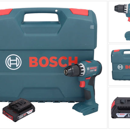 Bosch GSR 18V-45 Taladro atornillador inalámbrico profesional 18 V 45 Nm sin escobillas + 1x batería 2,0 Ah + estuche L - sin cargador