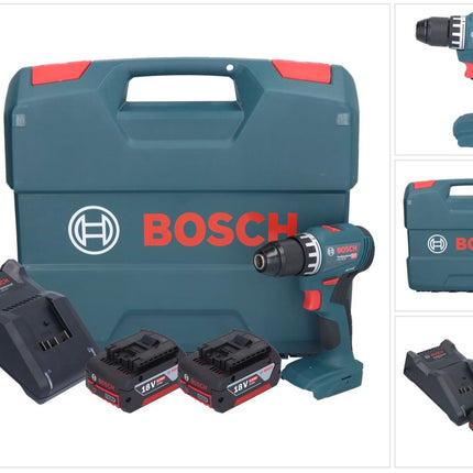 Bosch GSR 18V-45 Professional Akku Bohrschrauber 18 V 45 Nm Brushless + 2x Akku 4,0 Ah + Ladegerät + L-Case
