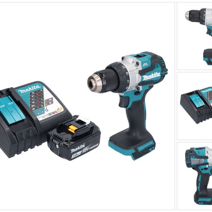Makita DHP 489 RF1 Perceuse-visseuse à percussion sans fil 18 V 73 Nm Brushless + 1x batterie 3,0 Ah + chargeur