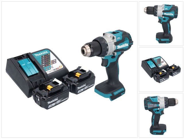 Makita DDF 489 RF Perceuse-visseuse sans fil 18 V 73 Nm Brushless + 2x batterie 3,0 Ah + chargeur