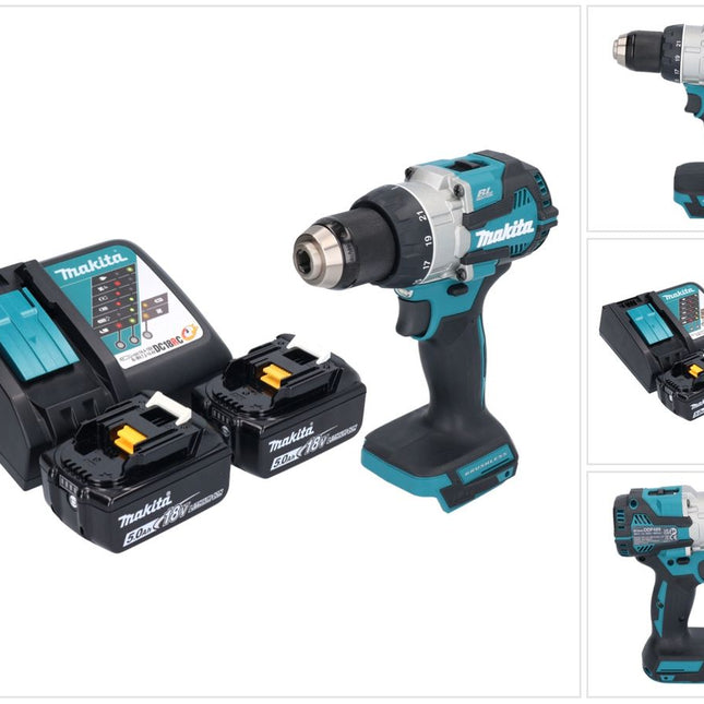 Trapano avvitatore a batteria Makita DDF 489 RT 18 V 73 Nm brushless + 2x batteria ricaricabile 5,0 Ah + caricatore