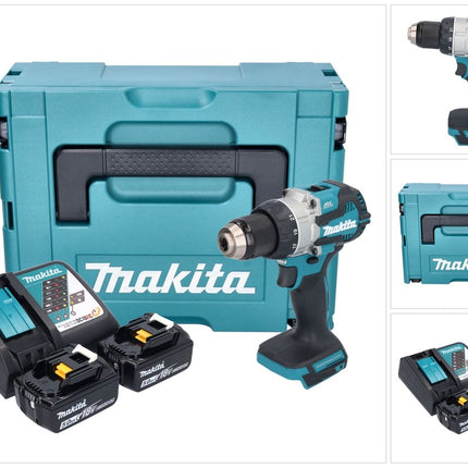 Makita DDF 489 RTJ Perceuse-visseuse sans fil 18 V 73 Nm Brushless + 2x batterie 5,0 Ah + chargeur + Makpac