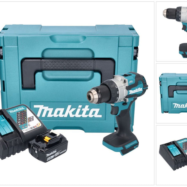 Makita DDF 489 RG1J Trapano avvitatore a batteria 18 V 73 Nm brushless + 1x batteria ricaricabile 6,0 Ah + caricabatterie + Makpac