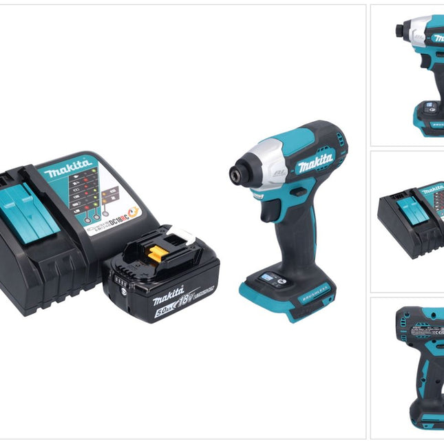Makita DTD 157 RT1 Clé à choc sans fil 18 V 140 Nm 1/4'' Brushless + 1x batterie 5,0 Ah + chargeur