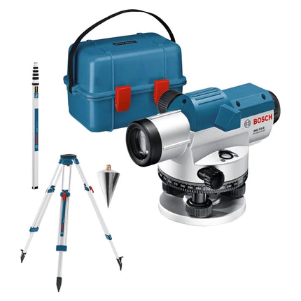 Bosch GOL 32 G Professional optical levelling instrument 400 Gon 120 m IP 54 ( 06159940AY ) + tripod BT 160 + measuring rod GR 500 + case