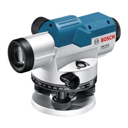 Bosch GOL 32 G Professional optical levelling instrument 400 Gon 120 m IP 54 ( 06159940AY ) + tripod BT 160 + measuring rod GR 500 + case