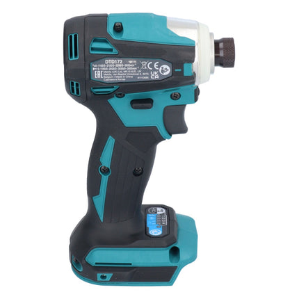 Llave de impacto sin cable Makita DTD 172 RG 18 V 180 Nm 1/4" sin escobillas + 2x batería recargable 6,0 Ah + cargador
