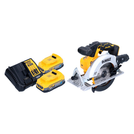 DeWalt DCS 565 E2 Scie circulaire 18 V 165 mm Brushless + 2x Powerstack batterie 1,7 Ah + chargeur