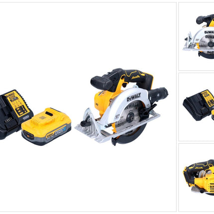 DeWalt DCS 565 H1 cordless circular saw 18 V 165 mm brushless + 1x Powerstack battery 5.0 Ah + charger
