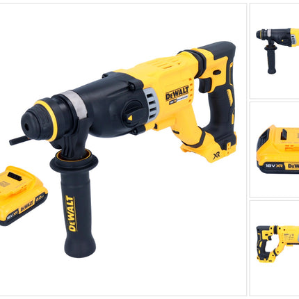 DeWalt DCH 263 N Akku Kombihammer 18 V 3 J SDS Plus Brushless + 1x Akku 2,0 Ah - ohne Ladegerät