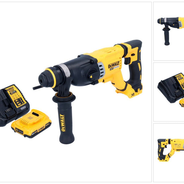 DeWalt DCH 263 D1 Akku Kombihammer 18 V 3 J SDS Plus Brushless + 1x Akku 2,0 Ah + Ladegerät
