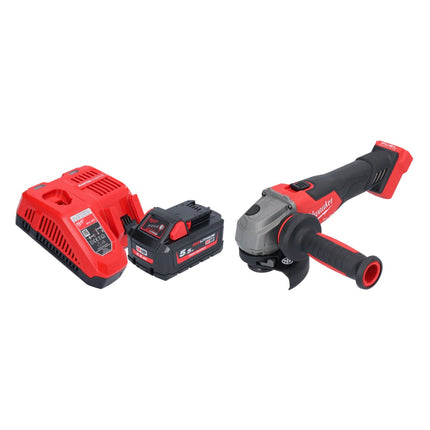 Milwaukee M18 FSAG115X-551 akumulatorowa szlifierka kątowa 18 V 115 mm bezszczotkowa + 1x akumulator 5,5 Ah + ładowarka