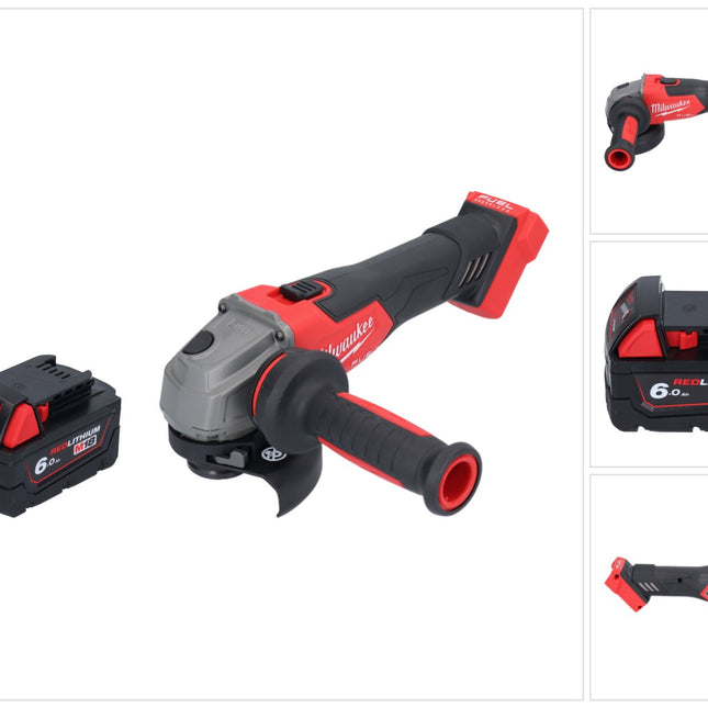 Milwaukee M18 FSAG115X 601 Akku Winkelschleifer 18 V 115 mm Brushless 1x Akku 6 0 Ah ohne Ladegeraet 0 - toolbrothers