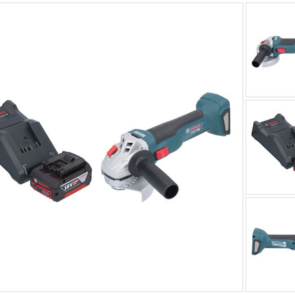Bosch GWS 18V-10 Professional Akku Winkelschleifer 18 V 115 mm Brushless + 1x Akku 4,0 Ah + Ladegerät