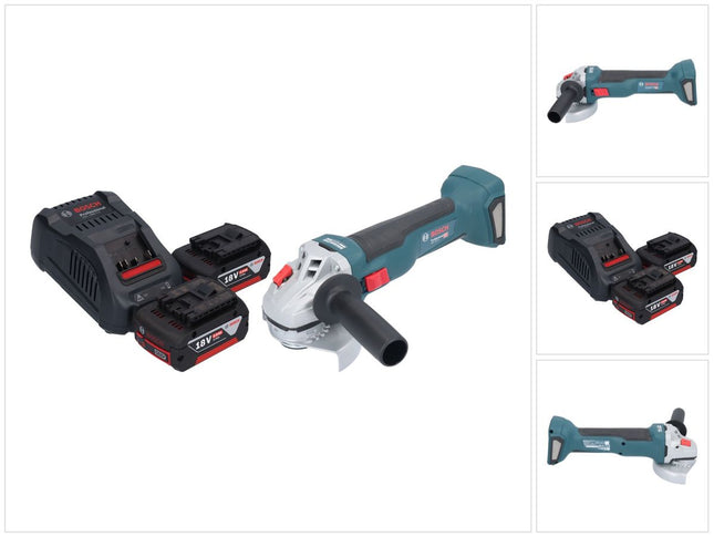Bosch GWS 18V-10 Professional cordless angle grinder 18 V 115 mm brushless + 2x rechargeable battery 5.0 Ah + charger