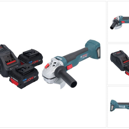 Bosch GWS 18V-10 Amoladora angular profesional sin cable 18 V 115 mm sin escobillas + 2x batería ProCORE 8,0 Ah + cargador