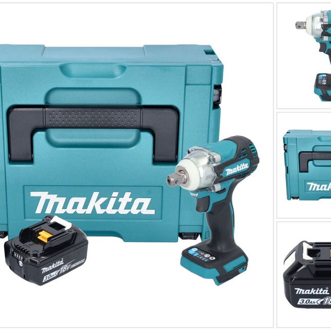 Makita DTW 301 F1J Clé à choc sans fil 18 V 330 Nm 1/2" Brushless + 1x batterie 3,0 Ah + Makpac - sans chargeur