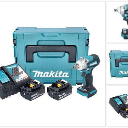 Avvitatore a impulsi a batteria Makita DTW 301 RMJ 18 V 330 Nm 1/2" brushless + 2x batteria ricaricabile 4,0 Ah + caricabatterie + Makpac