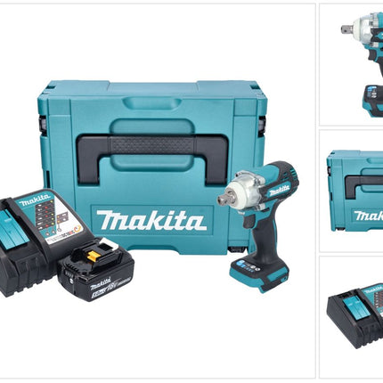 Makita DTW 301 RT1J Akku Schlagschrauber 18 V 330 Nm 1/2" Brushless + 1x Akku 5,0 Ah + Ladegerät + Makpac