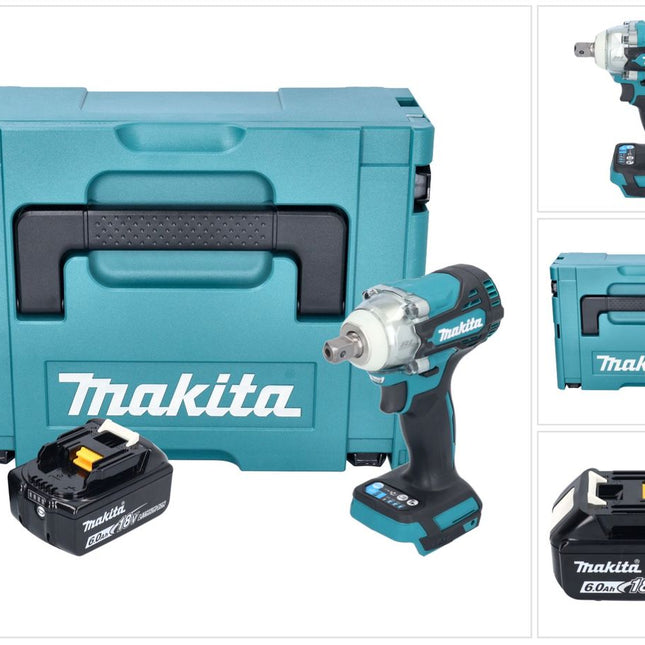 Makita DTW 301 G1J Clé à choc sans fil 18 V 330 Nm 1/2" Brushless + 1x batterie 6,0 Ah + Makpac - sans chargeur