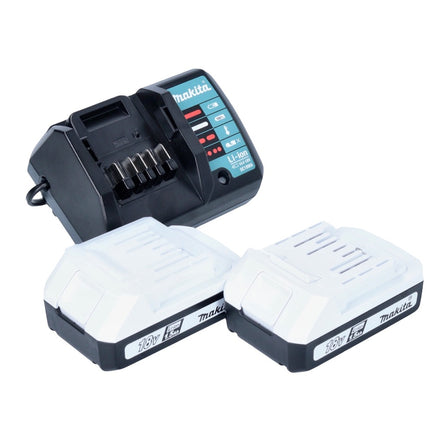 Makita HP 488 D009 Perceuse-visseuse à percussion sans fil 18 V 42 Nm série G + 2x batterie 1,5 Ah + chargeur + 70 pcs. d'accessoires + Coffret