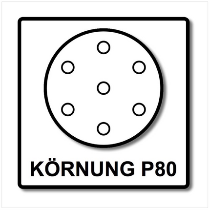 Festool STF D90/6 Schleifscheiben Granat P80 GR / 50 Stück ( 497365 ) - Toolbrothers