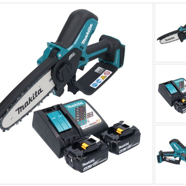 Motosega a batteria Makita DUC 150 RM2 18 V 15 cm brushless + 2x batteria 4,0 Ah + caricabatterie