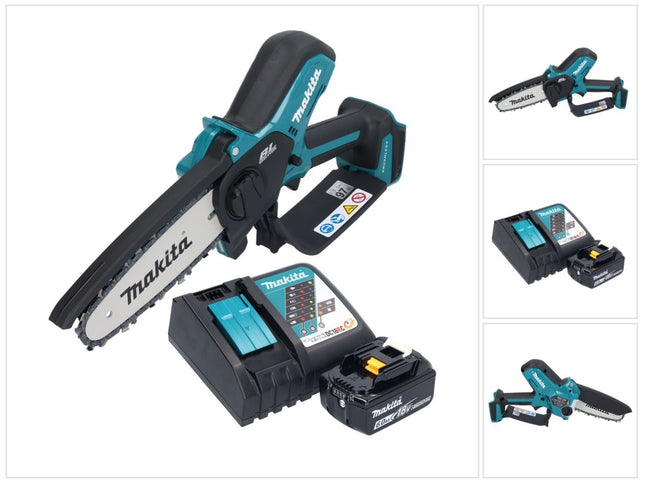 Makita DUC 150 RG Motosierra sin cable 18 V 15 cm sin escobillas + 1x batería 6,0 Ah + cargador